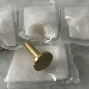 Modern Home Brass Round Wall Hooks - Set of 4